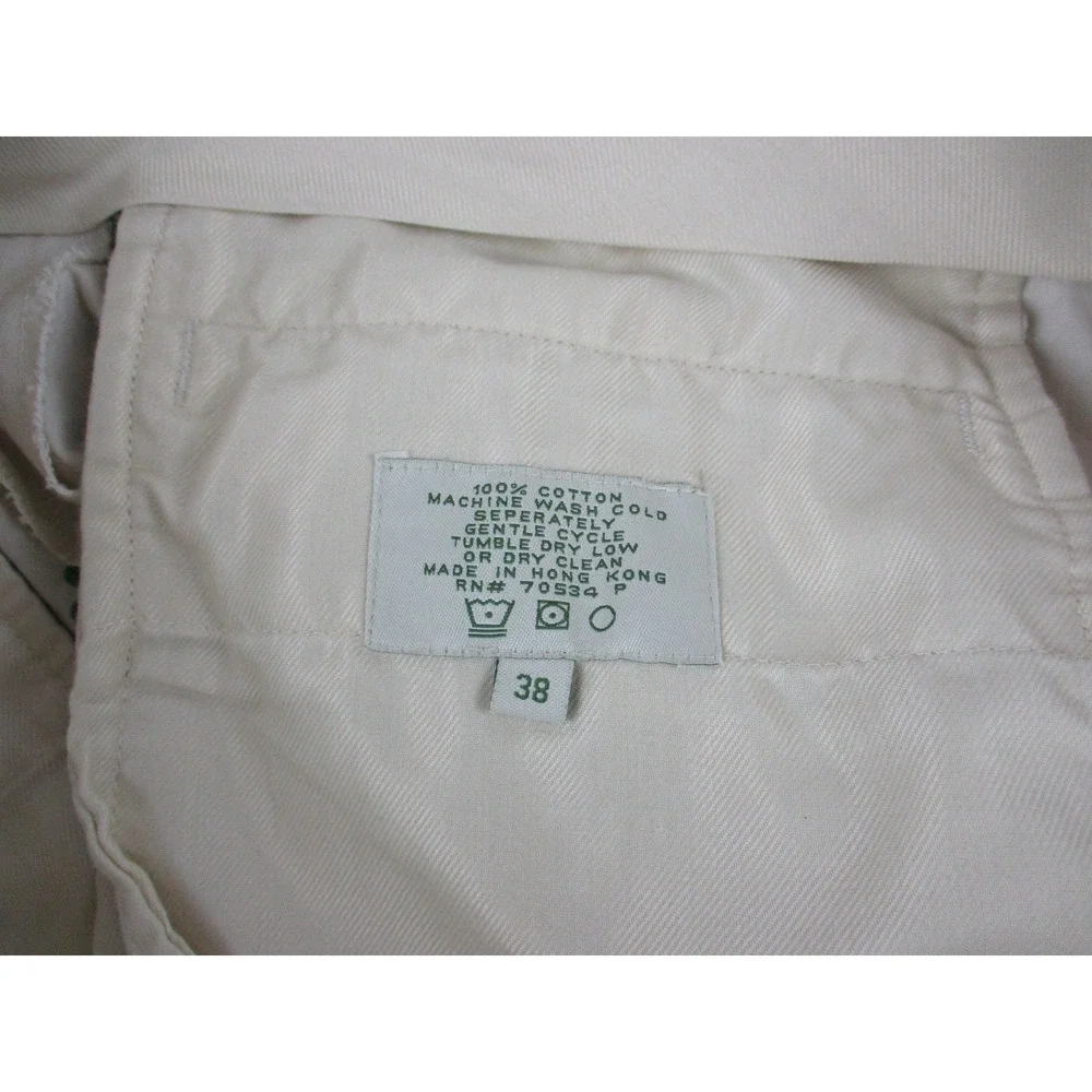 Orvis Shorts Mens 38 Off White Cream Green Clovers Floral Chino Embroidered VTG